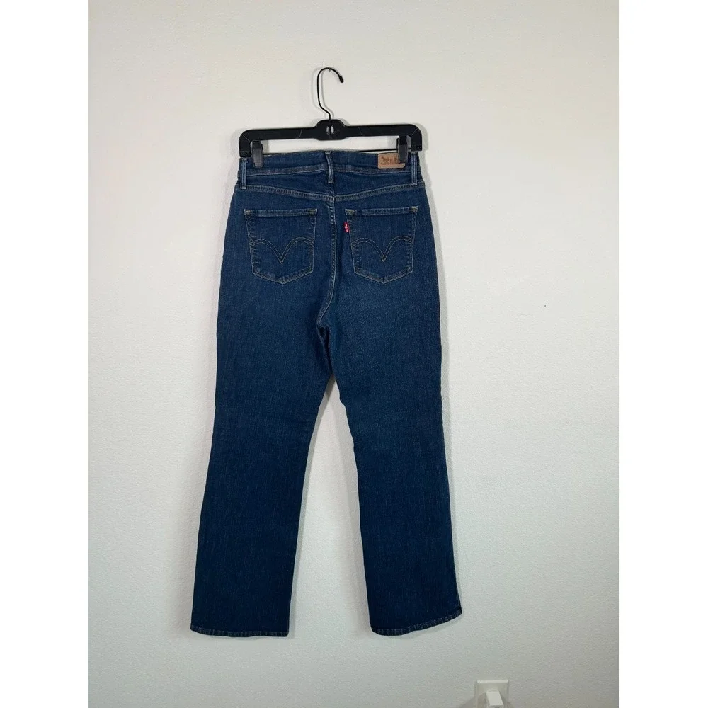 Levi's 512 Perfectly Slimming Bootcut Jeans Women 8M 29x32 Blue Denim Cotton‎